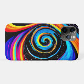 Cosmic Vortex Swirl in Neon Hues Case-Mate iPhone Hülle (Rückseite (Horizontal))
