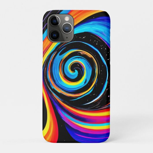 Cosmic Vortex Swirl in Neon Hues Case-Mate iPhone Hülle (Rückseite)