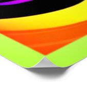 Cosmic Vortex Swirl in Neon Hues Poster (Ecke)