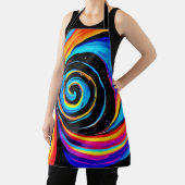 Cosmic Vortex Swirl in Neon Hues Schürze (InSitu)