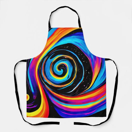 Cosmic Vortex Swirl in Neon Hues Schürze (Vorderseite)