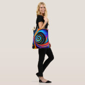 Cosmic Vortex Swirl in Neon Hues Tasche (Am Model)
