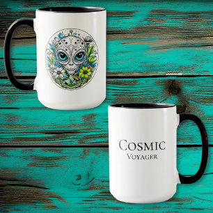 Cosmic Voyager   Außerirdische Alien-Blume Tasse