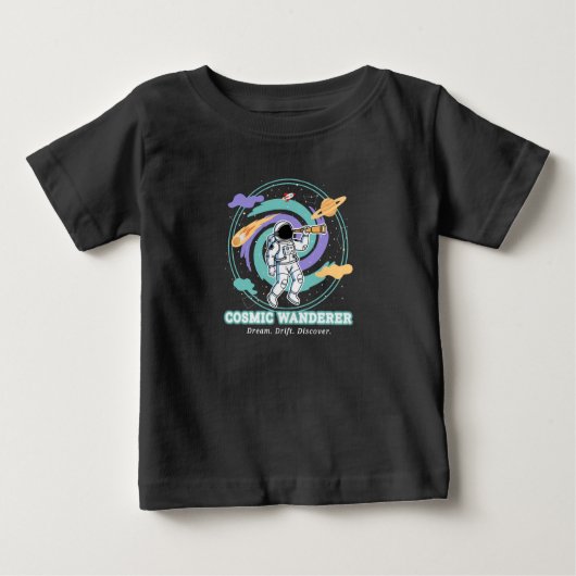 Cosmic Wanderer Astronaut Telescop Baby T-shirt (Vorderseite)