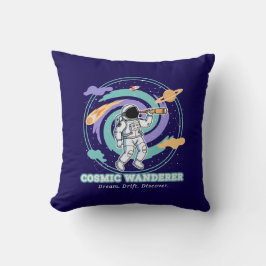 Cosmic Wanderer Astronaut Telescop Kissen
