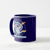 Cosmic Wanderer Astronaut Telescop Tasse (Vorderseite Links)