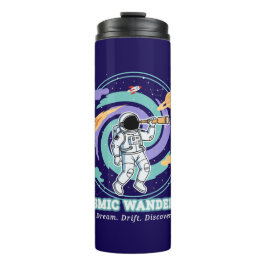 Cosmic Wanderer Astronaut Telescop Thermosbecher