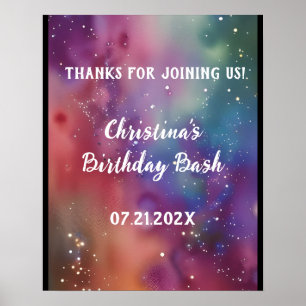 Cosmic Watercolor Poster