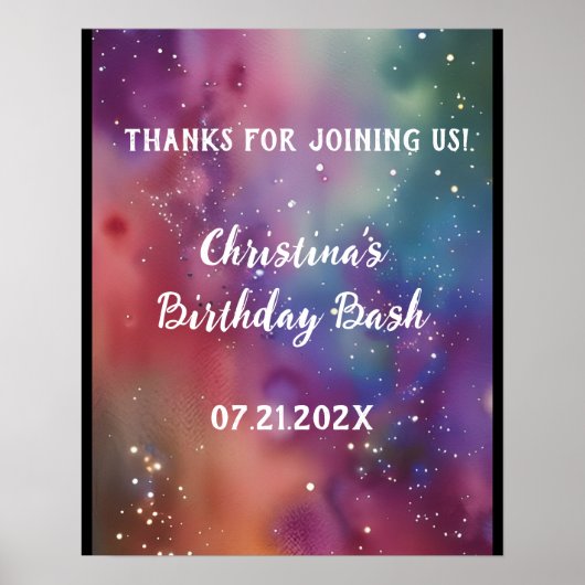 Cosmic Watercolor Poster (Vorne)