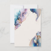 Cosmic Watercolor Wedding RSVP Cards Einladung (Rückseite)