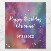 Cosmic Watercolor Weinetikett (Einzelnes Label)