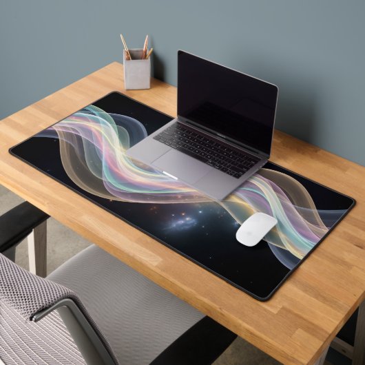 Cosmic Wave Galaxy Light Abstract Deck Mat Schreibtischunterlage (Büro 2)