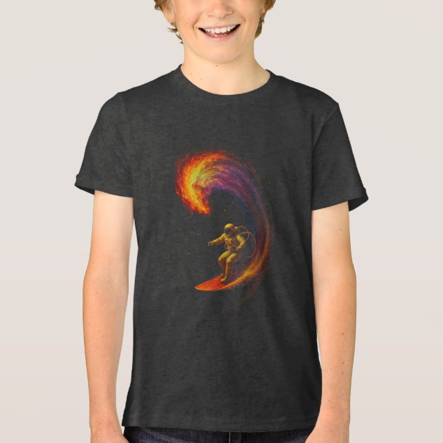 Cosmic Wave Rider Tri-Blend Shirt (Vorderseite)