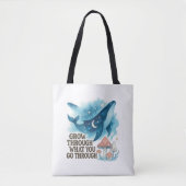 Cosmic Whale” Dreamy Ocean Tote Tasche (Vorderseite)