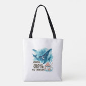 Cosmic Whale” Dreamy Ocean Tote Tasche (Rückseite)
