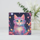 Cosmic Whiskers - Katzenmalerei (Stehend Vorderseite)