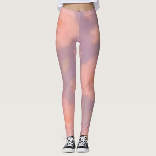 Cosmic Whispers – Dreamy Pastel Galaxy Art Leggings (Vorderseite)