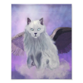 Cosmic Winged Cat Fotodruck