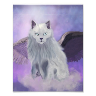 Cosmic Winged Cat Fotodruck