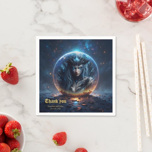 Cosmic Witch – Born from the Star Sphere.  Serviette (Beispiel)