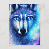 Cosmic Wolf Postcard Postkarte (Vorderseite)