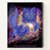 Cosmic Wolf Sketchbook-Notebook Notizblock (Rückseite)