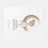 Cosmic Wonder Fairy Moon Personalisierter Name Fleecedecke (Vorderseite (Horizontal))