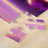 Cosmic Yellow Lila Cloud Zap Raumatmosphäre Puzzle (Seite)