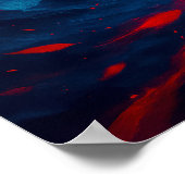 Cosmic Yin Yang mit Kirschblüten Fantasie Poster (Ecke)