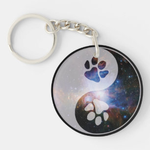 Cosmic Yin Yang Paw Schlüsselanhänger