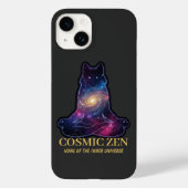 Cosmic Zen Wolf – Meditating Galaxy Spirit Animal Case-Mate iPhone Hülle (Rückseite)