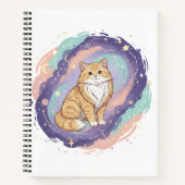 Cosmic Zodiac Cat Notebook Notizblock (Vorderseite)