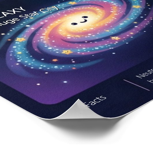 Cosmic Zoo Space Objects Astronomy Infographic Poster (Ecke)