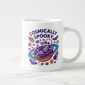 Cosmically Spooky Design Space Skeleton Halloween Jumbo-Tasse (Rechts)