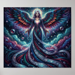 CosmicBubblesAngel Poster