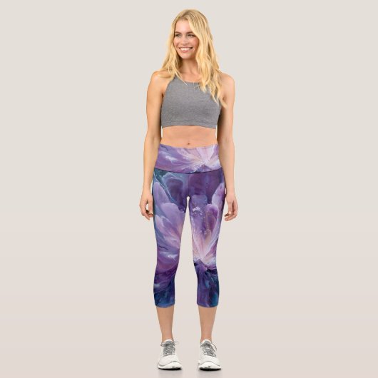 CosmicFlower Capri Leggings (Vorderseite)