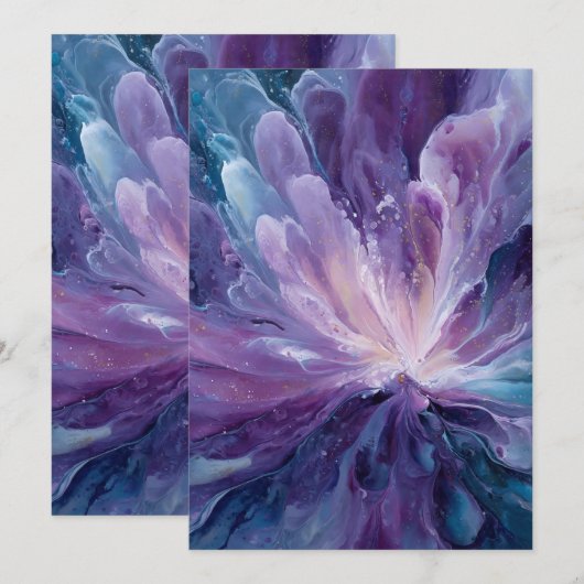 CosmicFlower Dankeskarte (Vorne/Hinten)