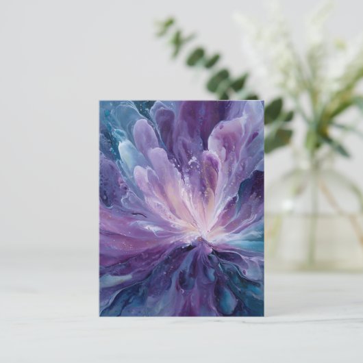 CosmicFlower Postkarte (Stehend Vorderseite)