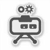 Cosmicity Logobot 3" Aufkleber, 6 Stück Aufkleber (Vorderseite)