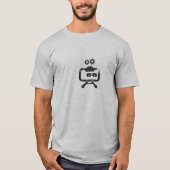 Cosmicity Logobot Grau beunruhigt T-Shirt (Vorderseite)