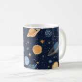 Cosmisches Design mit Himmelselementen Kaffeetasse (VorderseiteRechts)