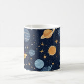 Cosmisches Design mit Himmelselementen Kaffeetasse (Mittel)