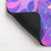 Cosmisches Rosa und Lila Anime-Girl Mousepad (Ecke)
