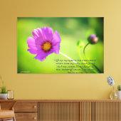 Cosmo Blume mit Bibelverse Psalmen 121:1-2 Leinwanddruck (Insitu (Wohnzimmer))