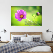 Cosmo Blume mit Bibelverse Psalmen 121:1-2 Leinwanddruck (Insitu (Schlafzimmer))