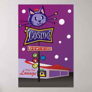 Cosmo Bowl-A-Rama-Zeichen Poster