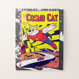 Cosmo Cat No.5, Funny Vintage Comic Book Cover Puzzle