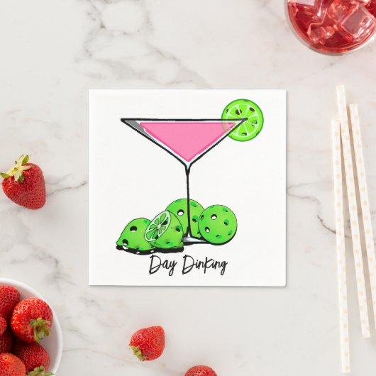 Cosmo Cocktail am Tag, Pickleball Limes Serviette (Beispiel)