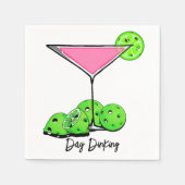 Cosmo Cocktail am Tag, Pickleball Limes Serviette (Vorderseite)