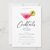 Cosmo Cocktail Party Einladungen (Vorderseite)